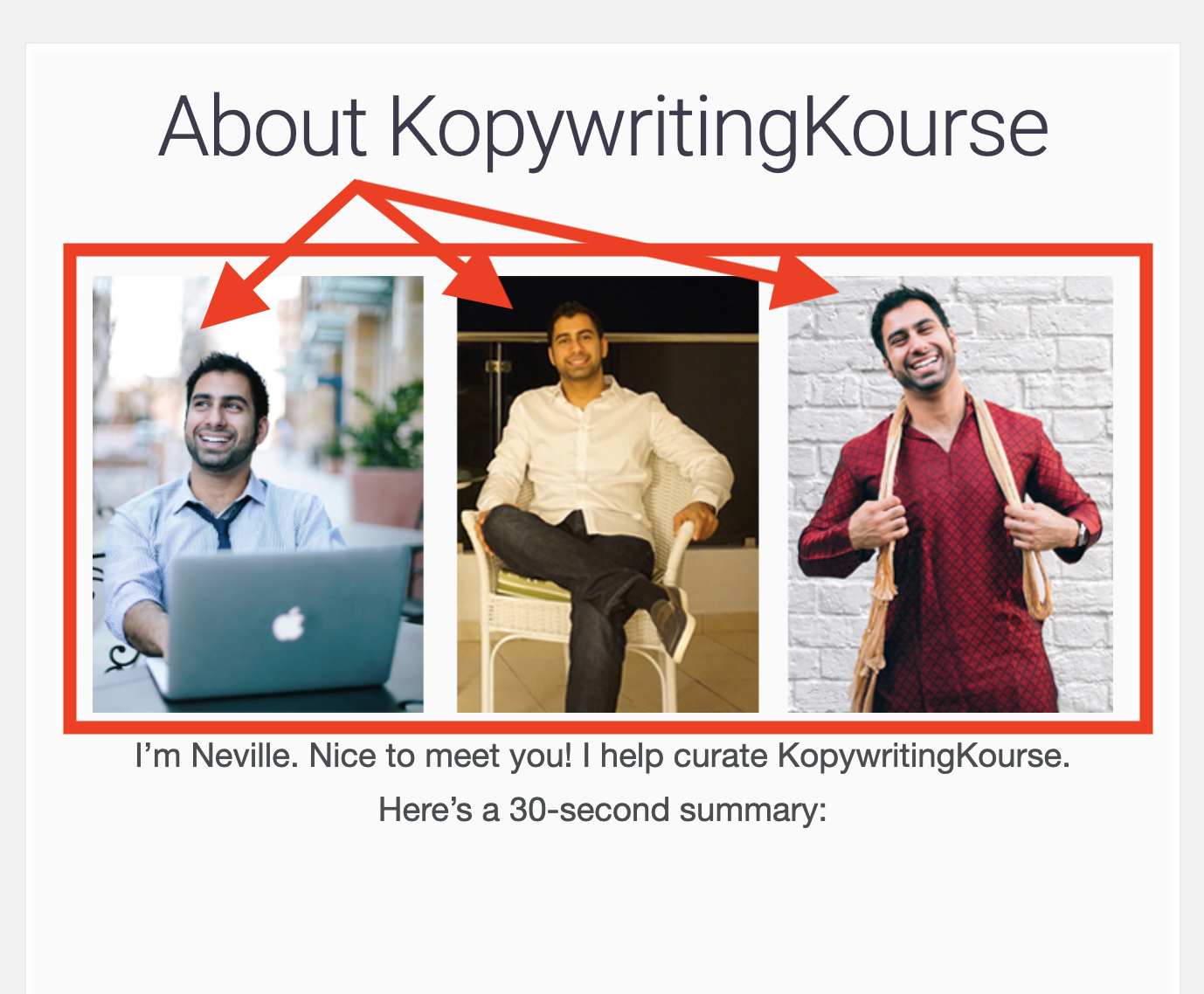KopywritingKourse About page