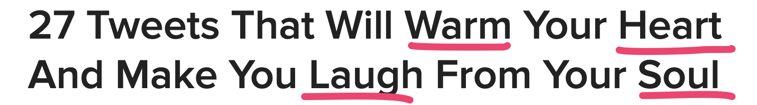 Buzzfeed Headline With Enjoyment Power Words
