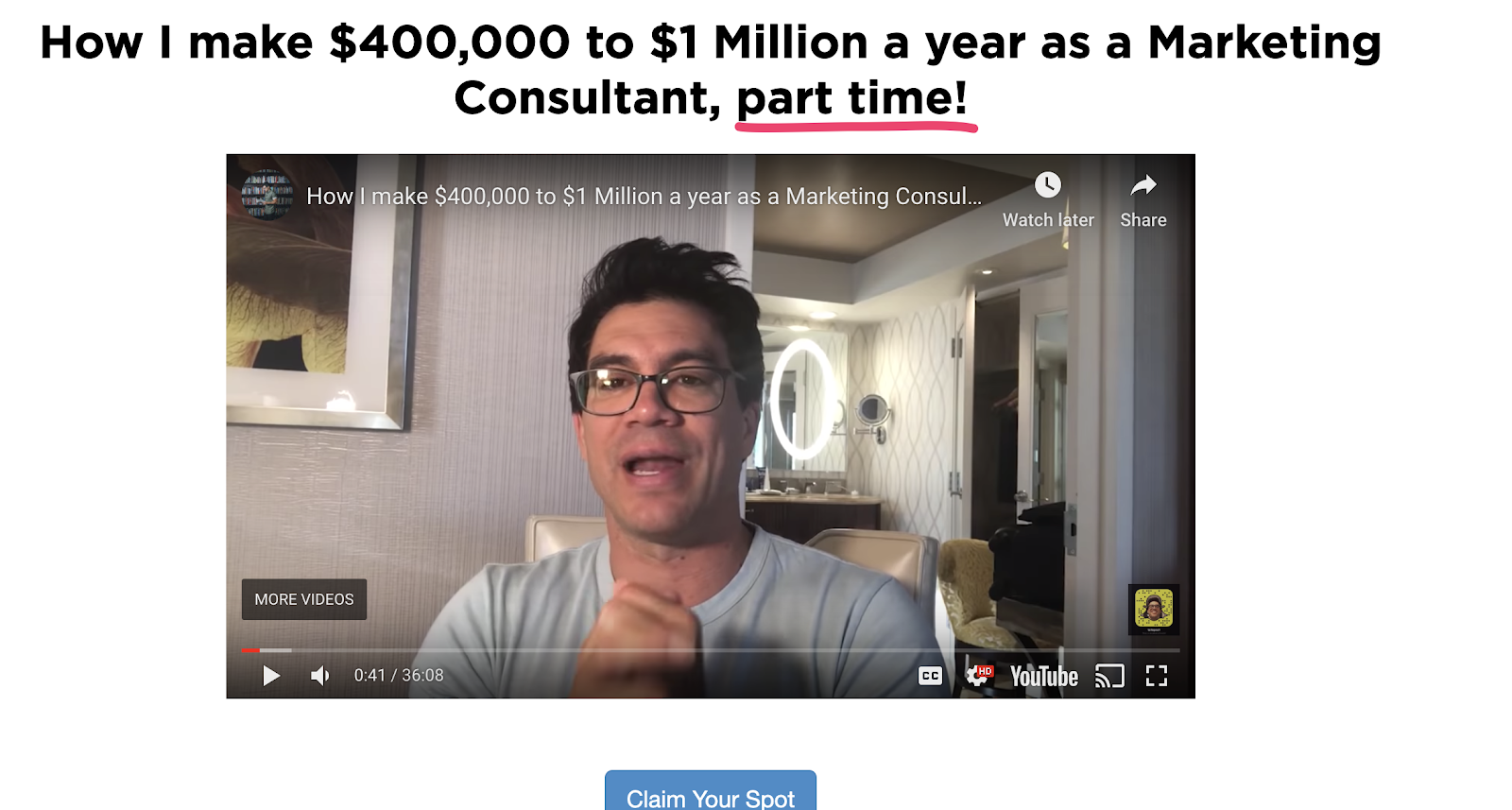 Tai Lopez Landing Page With Power Words