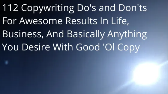 Blog banner on copywriting dos and don’ts