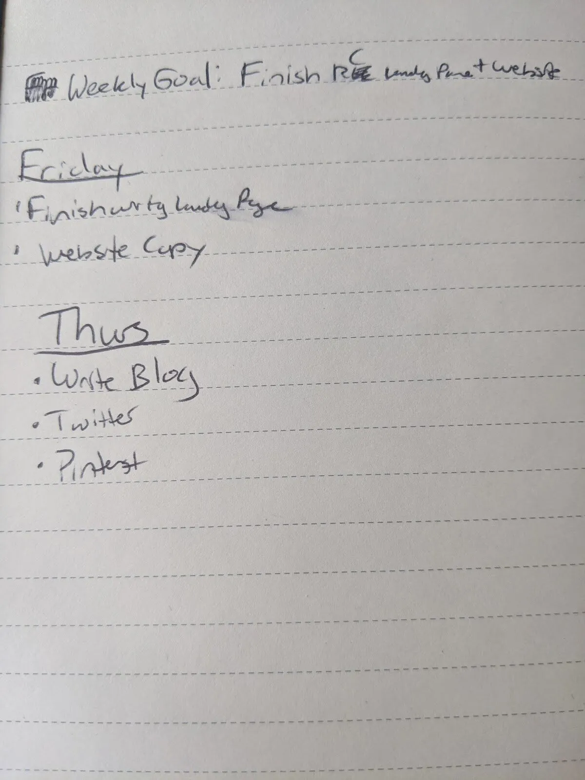 most important tasks journal