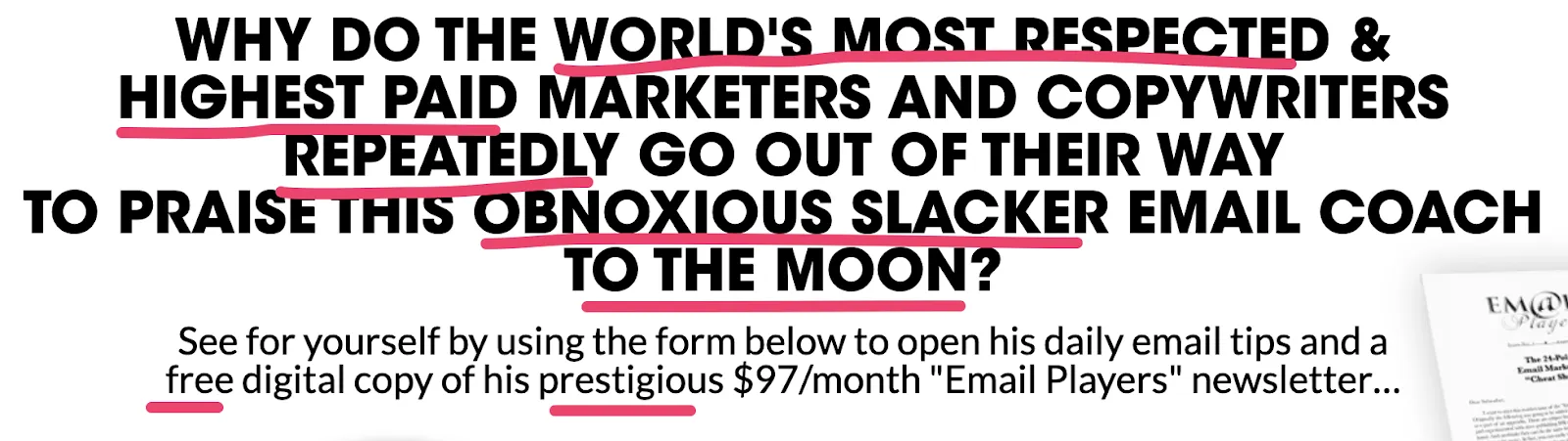 Ben Settle’s Headline With Power Words