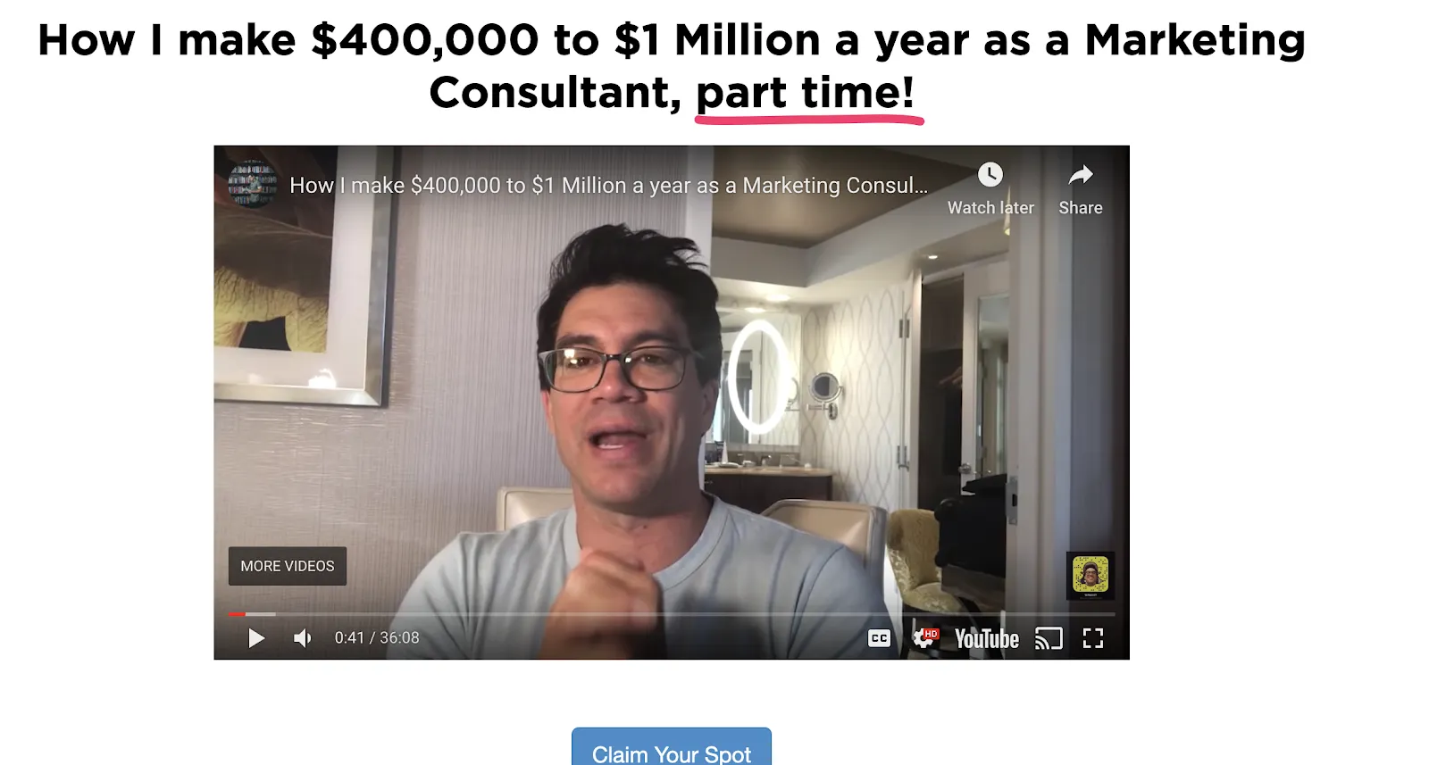 Tai Lopez Landing Page With Power Words