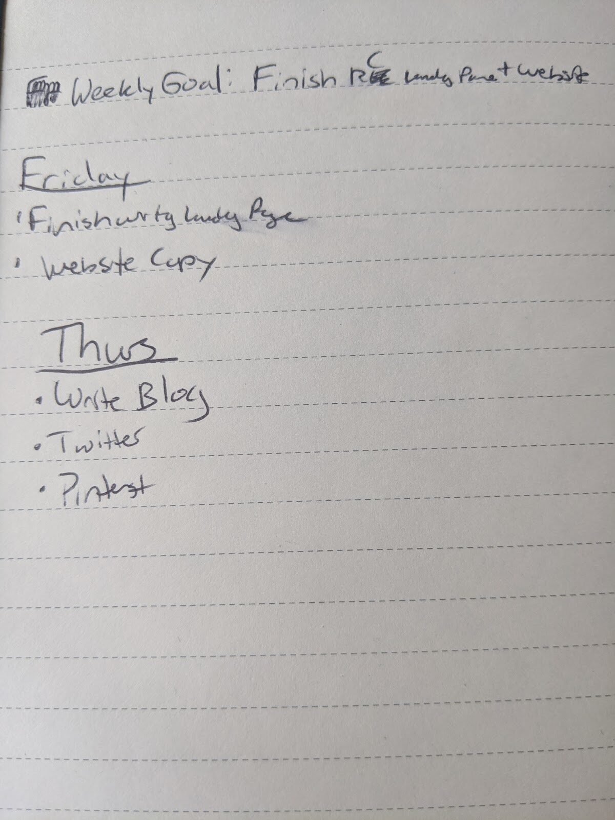most important tasks journal